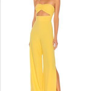 NWT Yellow revolve jumpsuit